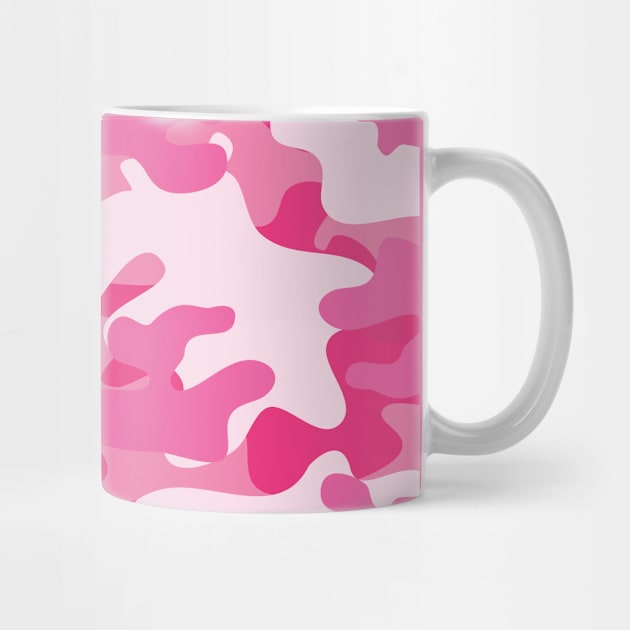 Pink Camo Camouflage Pattern Design by Rengaw Designs